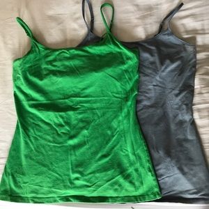 2 EXPRESS Best Loved Bra Camis Large Green Blue
